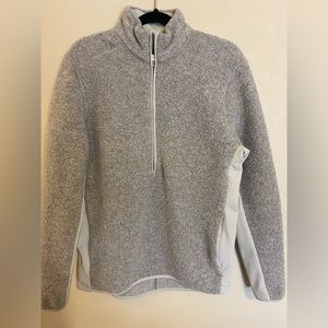 Lululemon Mens Size Medium Grey Tundra Trek Half Zip Sherpa Fleece Jacket